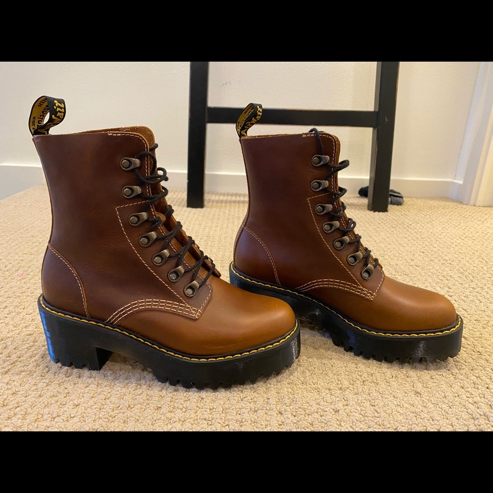 Dr. Martens brown lace up boot!